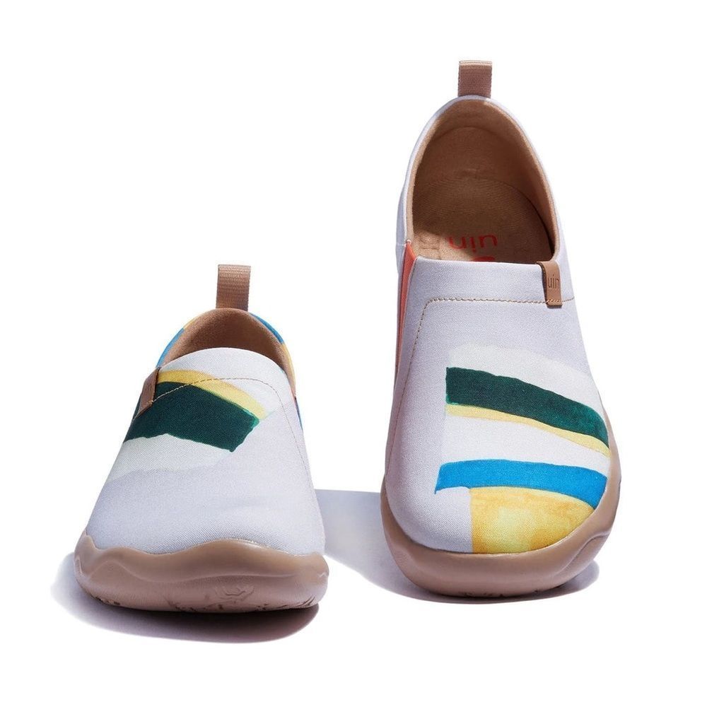 UIN Women's Travel Shoes Slip On Casual Comfort Loafers (Collage Color)